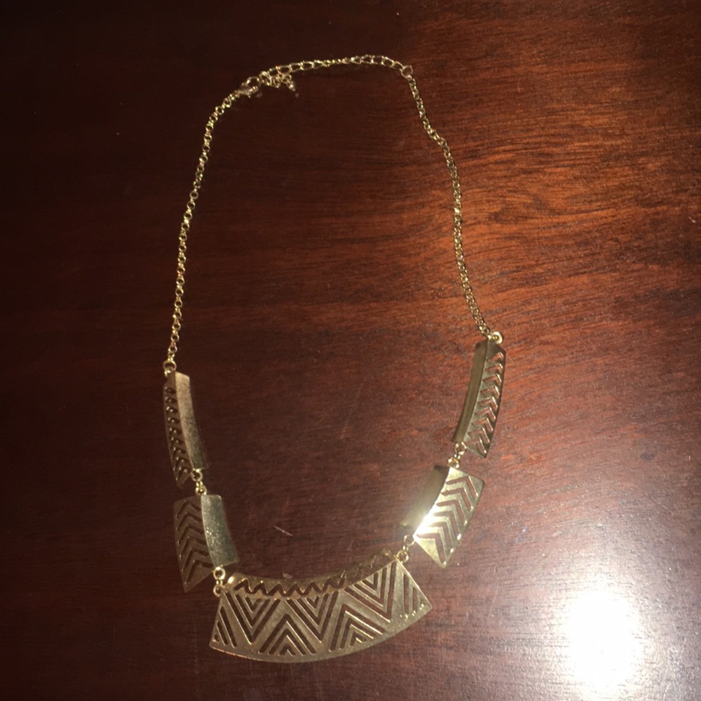 Gold statement necklace